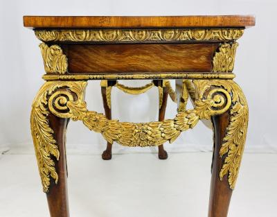 Maitland Smith Georgian Carved Gold Gilt Mahogany Console Table by Maitland Smith