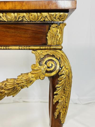 Maitland Smith Georgian Carved Gold Gilt Mahogany Console Table by Maitland Smith