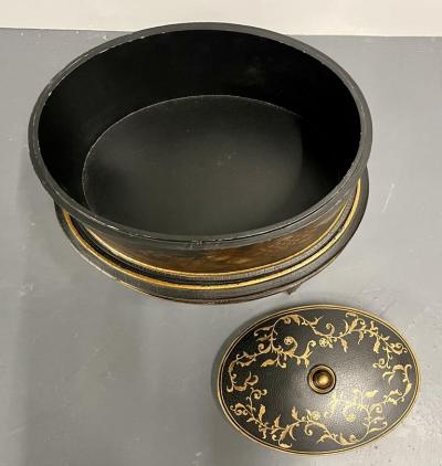 Maitland Smith Hollywood Regency Style Lidded Casket Box on Stand