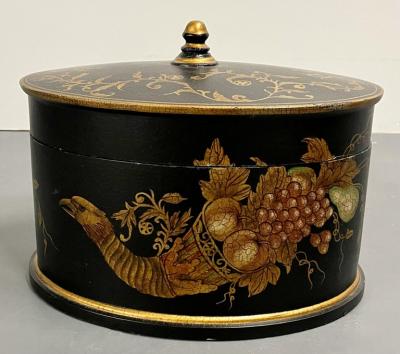 Maitland Smith Hollywood Regency Style Lidded Casket Box on Stand