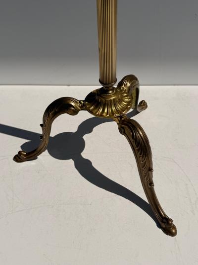 Maitland Smith Italian Brass and Wood Valet Stand with Cabriolet Legs