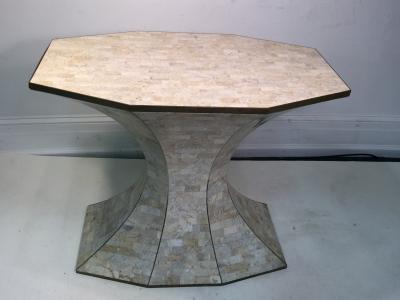 Maitland Smith MAITLAND SMITH TESSELLATED MARBLE CORSET CONSOLE