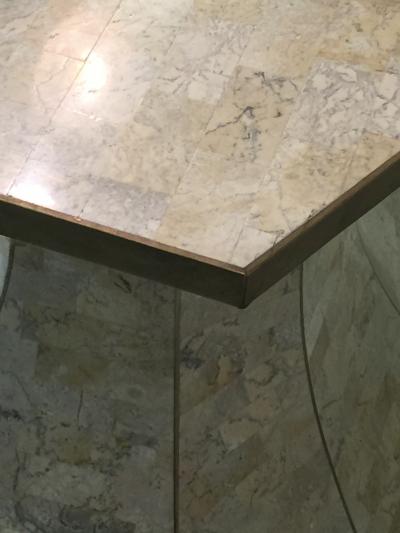 Maitland Smith MAITLAND SMITH TESSELLATED MARBLE CORSET CONSOLE