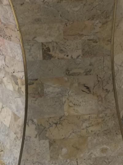 Maitland Smith MAITLAND SMITH TESSELLATED MARBLE CORSET CONSOLE