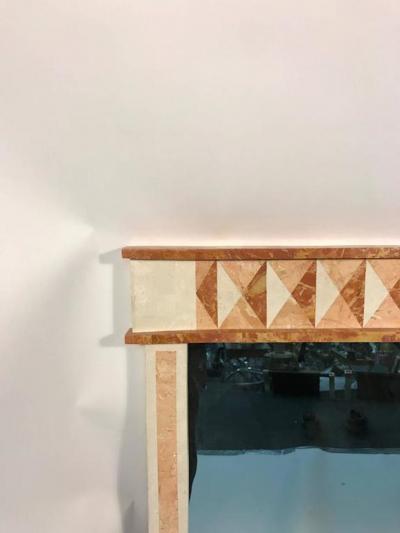 Maitland Smith Magnificent Tessellated Marble Wall Mirror by Maitland Smith
