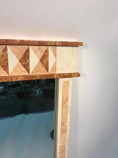 Maitland Smith Magnificent Tessellated Marble Wall Mirror by Maitland Smith