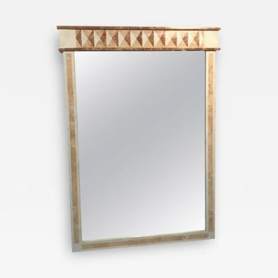 Maitland Smith Magnificent Tessellated Marble Wall Mirror by Maitland Smith