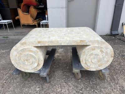 Maitland Smith Mainland Smith Tessellated Marble Cocktail Table