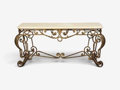 Maitland Smith Maitland Smith Console Table Gilt Metal Marble Philippines 1980s
