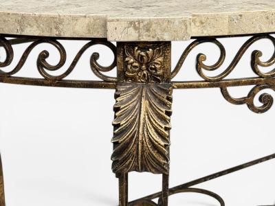 Maitland Smith Maitland Smith Console Table Gilt Metal Tesselated Marble Philippines 1980s
