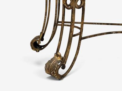 Maitland Smith Maitland Smith Console Table Gilt Metal Tesselated Marble Philippines 1980s