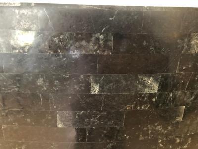 Maitland Smith Maitland Smith Fossil Stone Inlaid Bronze Mount Vanity Ladies Desk