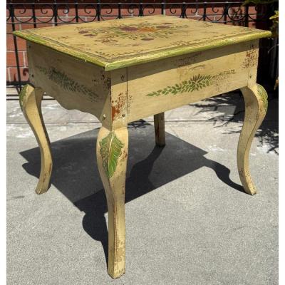 Maitland Smith Maitland Smith French Country Paint Decorated Side End Table
