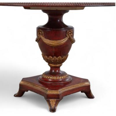 Maitland Smith Maitland Smith Neoclassic Style Parcel Gilt Center or Breakfast Table