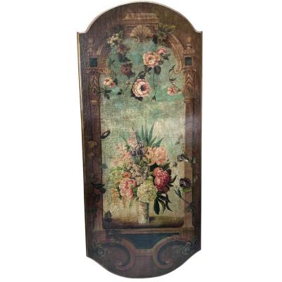 Maitland Smith Maitland Smith Neoclassical Still Life Floral Painting Panel