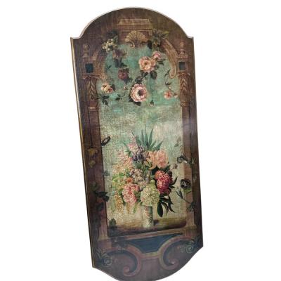 Maitland Smith Maitland Smith Neoclassical Still Life Floral Painting Panel