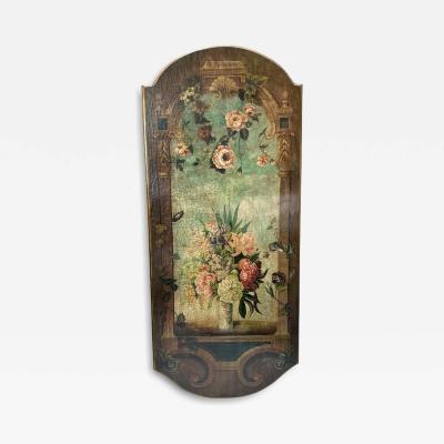 Maitland Smith Maitland Smith Neoclassical Still Life Floral Painting Panel