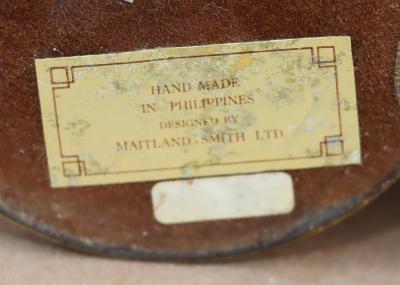 Maitland Smith Maitland Smith Tesselated Stone And Brass Candle Holders 1980s Design