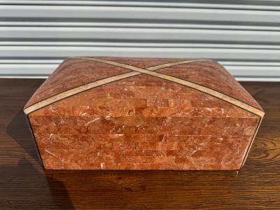 Maitland Smith Maitland Smith Tesseliated Marble Decorative Box
