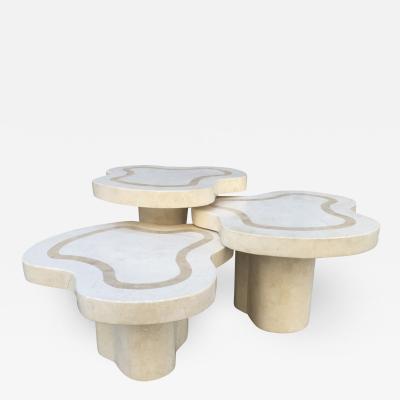 Maitland Smith Maitland Smith Tessellated Fossil Stone Tables