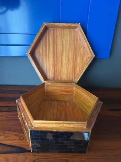 Maitland Smith Maitland Smith Tessellated Horn and Penshell Jewelry Box