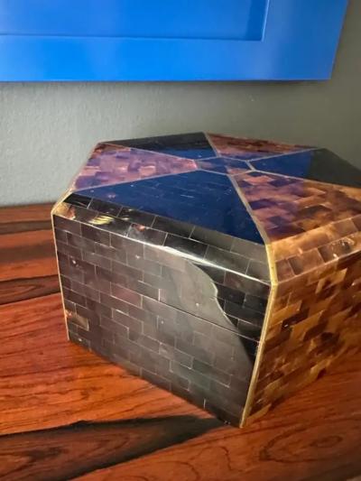 Maitland Smith Maitland Smith Tessellated Horn and Penshell Jewelry Box