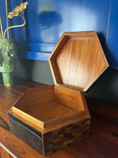 Maitland Smith Maitland Smith Tessellated Horn and Penshell Jewelry Box