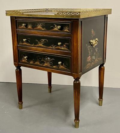 Maitland Smith Maitland Smith Three Drawer Chest Commode End Table Painted