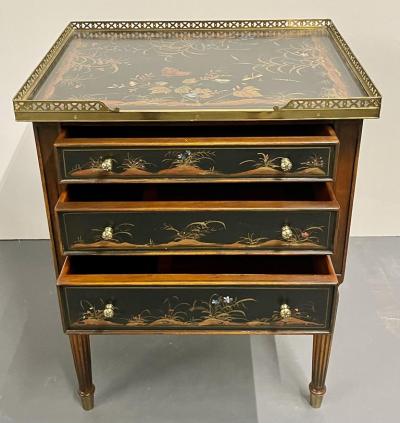 Maitland Smith Maitland Smith Three Drawer Chest Commode End Table Painted