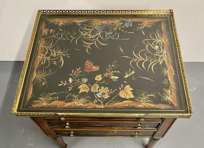 Maitland Smith Maitland Smith Three Drawer Chest Commode End Table Painted