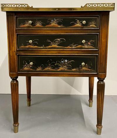 Maitland Smith Maitland Smith Three Drawer Chest Commode End Table Painted