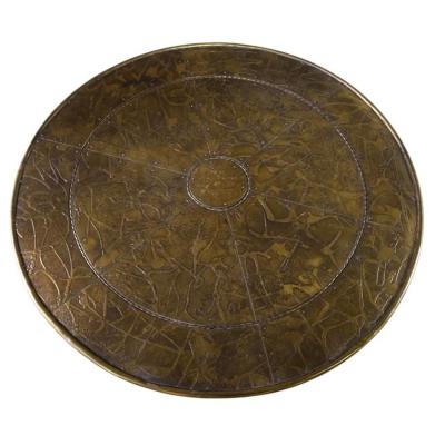 Maitland Smith Maitland Smith Wrought Iron Metal Top Side Table