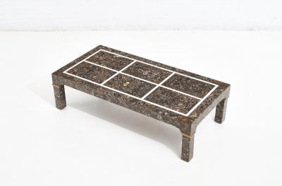 Maitland Smith Marble Brass Coffee Table 1970