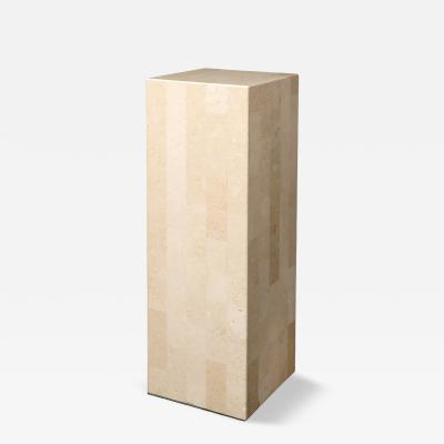 Maitland Smith Mid Century Modernist Tessellate Stone Pedestal by Maitland Smith