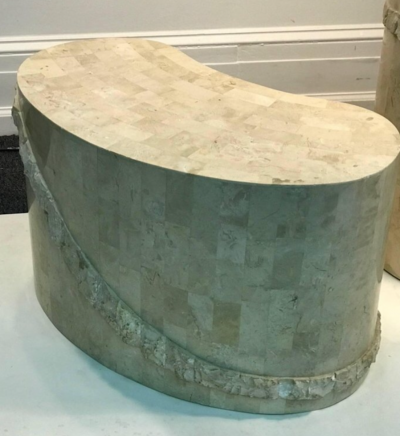 Maitland Smith Modern Kidney Shape End Tables