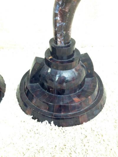 Maitland Smith Pair of Fossil Stone Marcius for Casa Bique Antler Sculptures