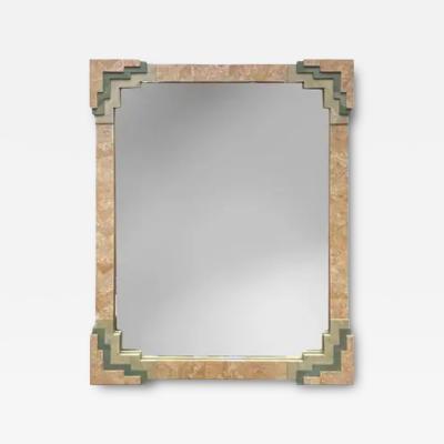 Maitland Smith Post modern Tessellated Stone Mirror Maitland Smith Attributed