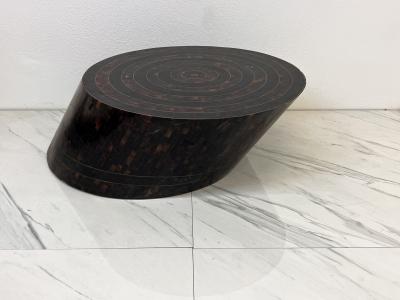 Maitland Smith Tessellated Bone and Brass Inlay Coffee Table Maitland Smith 1980s