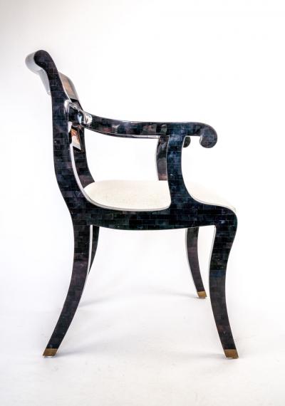 Maitland Smith Tessellated Horn Chair by Maitland Smith circa 1980s
