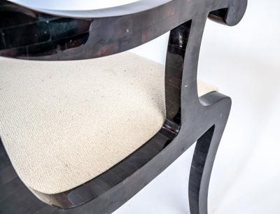 Maitland Smith Tessellated Horn Chair by Maitland Smith circa 1980s