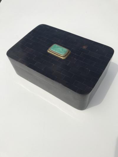 Maitland Smith Tessellated Horn Jewelry Box