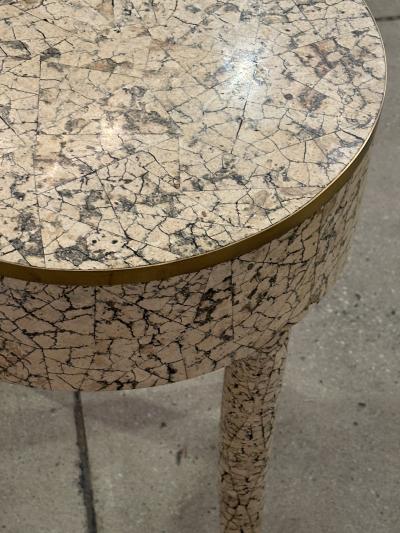 Maitland Smith Tessellated Stone Accent Table