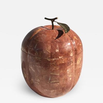 Maitland Smith Tessellated Stone Apple or Pumpkin Storage Box