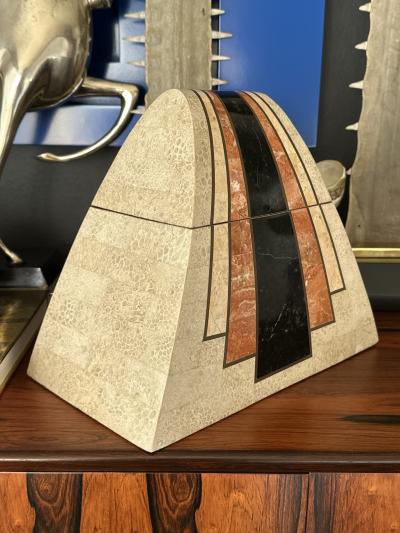 Maitland Smith Tessellated Stone Decorative Jewelery Box