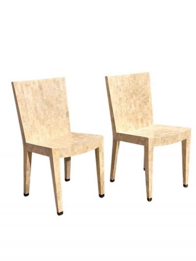 Maitland Smith Tessellated Stone Side Chairs 1960