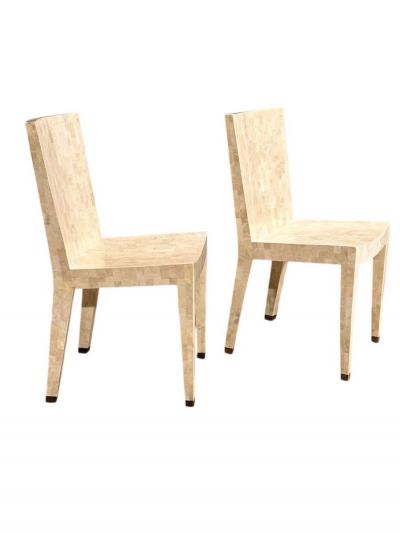 Maitland Smith Tessellated Stone Side Chairs 1960