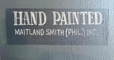 Maitland Smith Vintage Maitland Smith Hand Painted Screen in Neoclassical Style 4 Panels