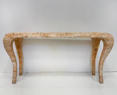 Maitland Smith Vintage Maitland Smith Tessellated Stone Console Cabriolet Legs