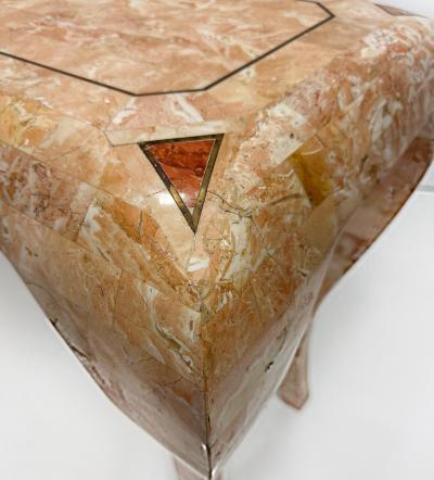 Maitland Smith Vintage Maitland Smith Tessellated Stone Console Cabriolet Legs