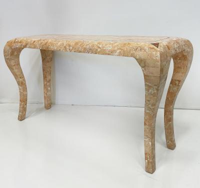 Maitland Smith Vintage Maitland Smith Tessellated Stone Console Cabriolet Legs